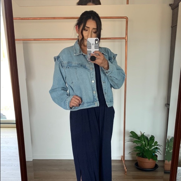 Retro Ruffle Denim Jacket - Picture 4 of 4